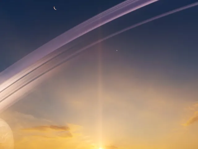 Sunrise over an alien sea