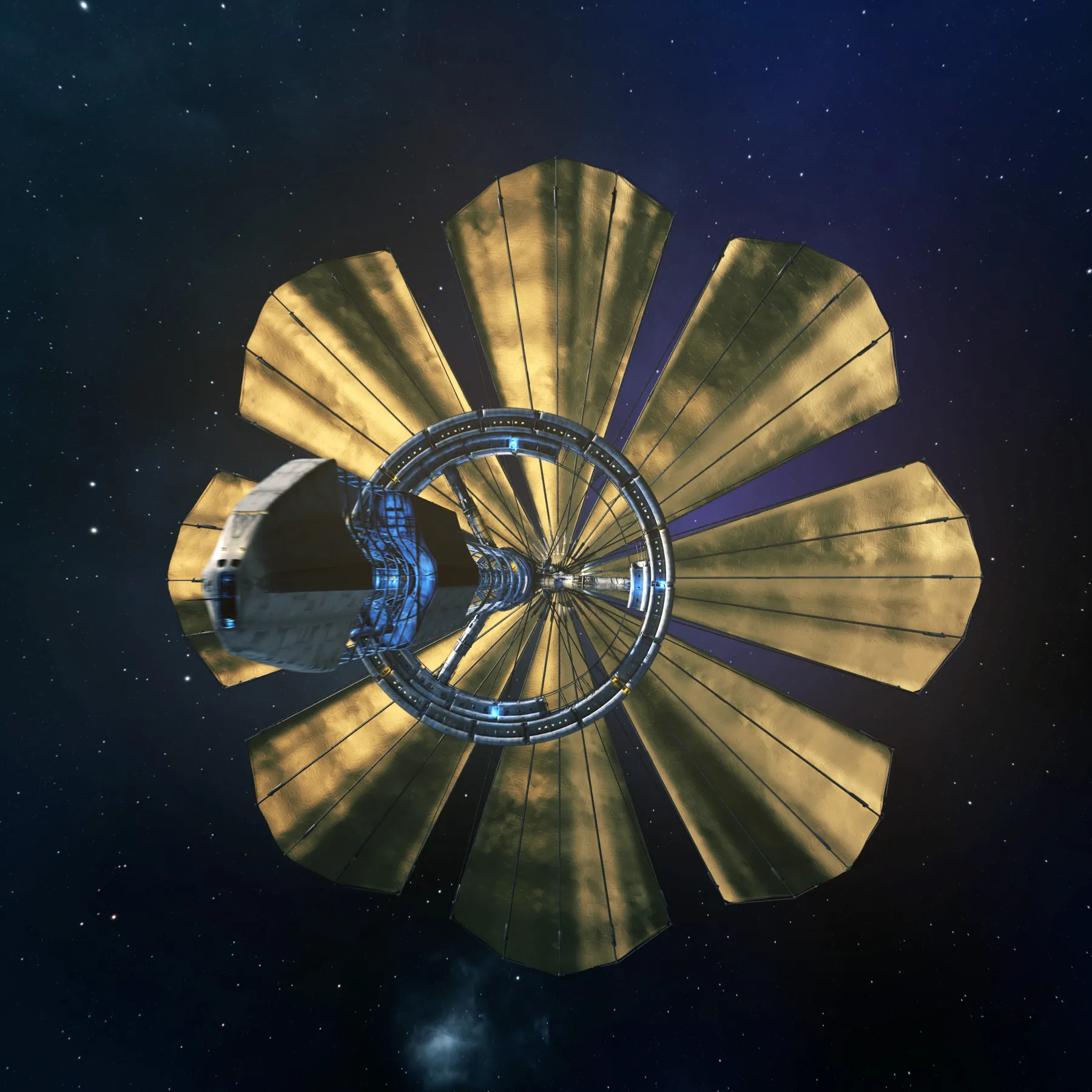 A light-sail starship, from A New Blue